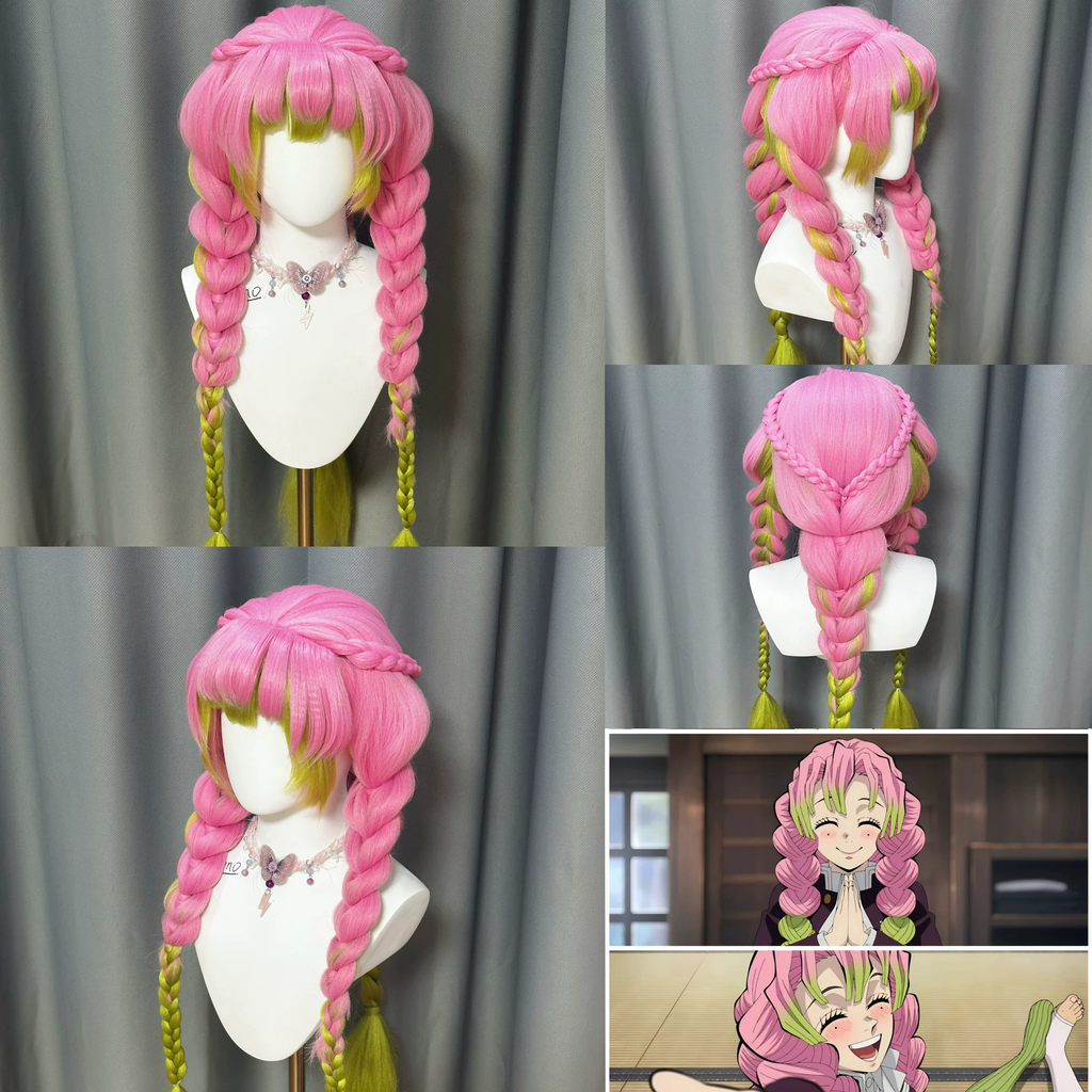 (Semi Hard Styling) Kanroji Mitsuri Wig Kimetsu No Yaiba