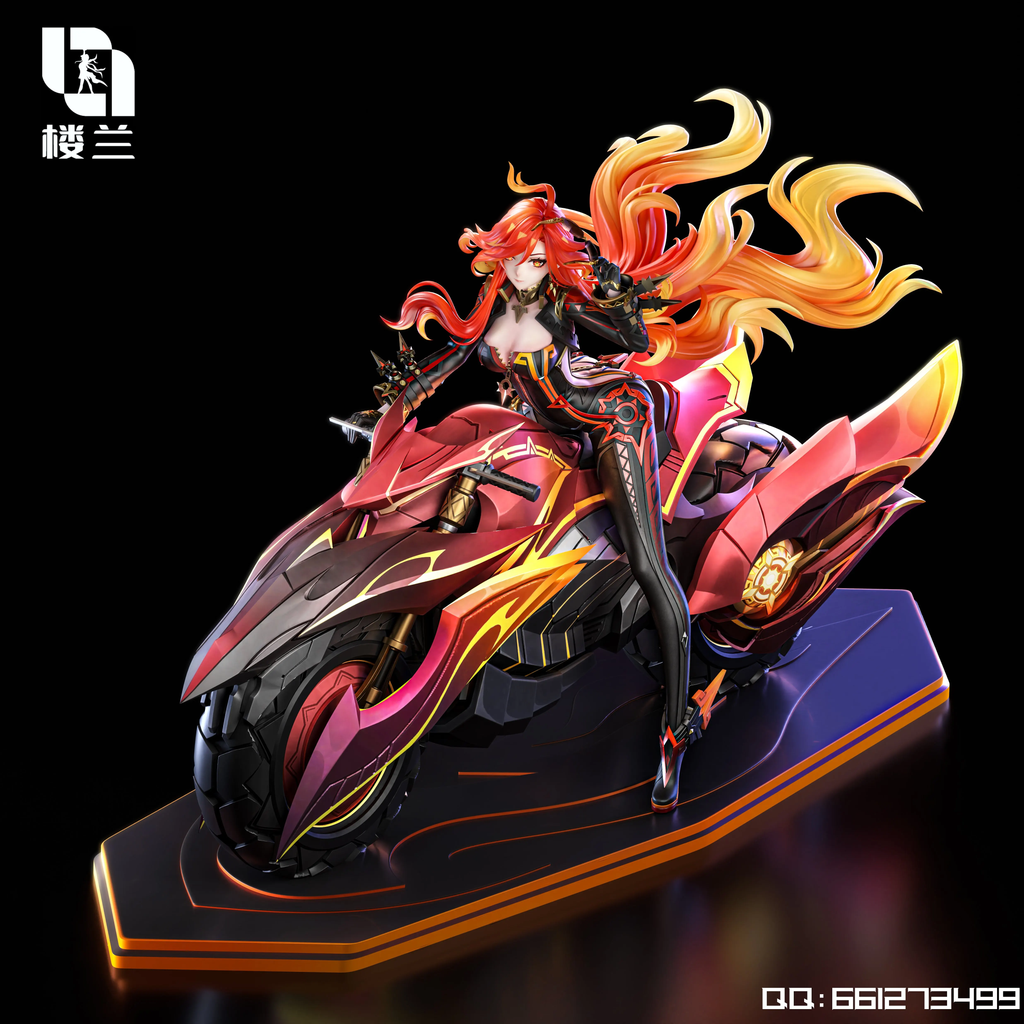 1-6 Luolan Motorbike Mavuika Genshin Impact Figure