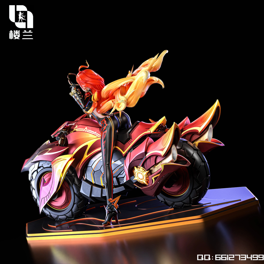 1-6 Luolan Motorbike Mavuika Genshin Impact Figure