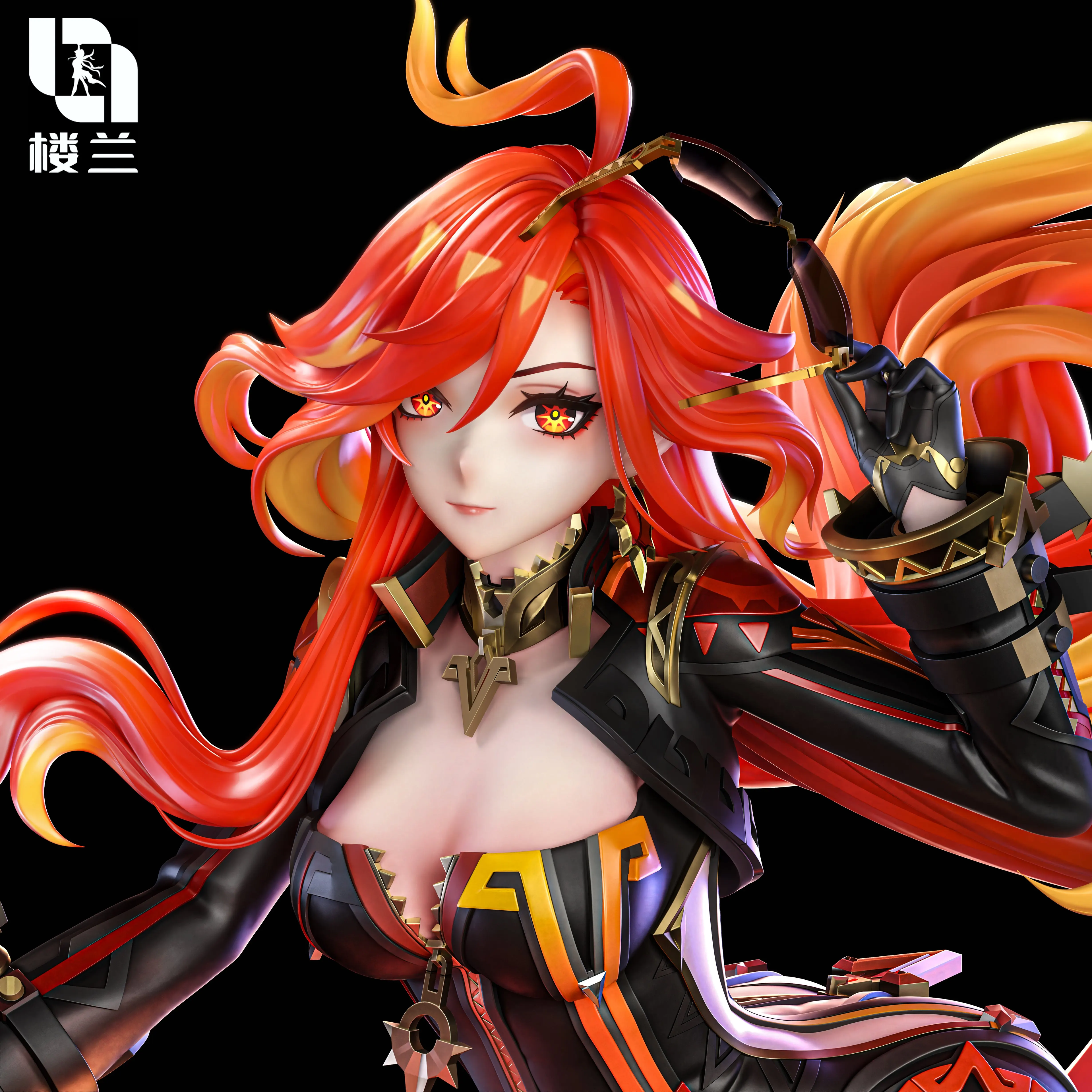 1-6 Luolan Motorbike Mavuika Genshin Impact Figure