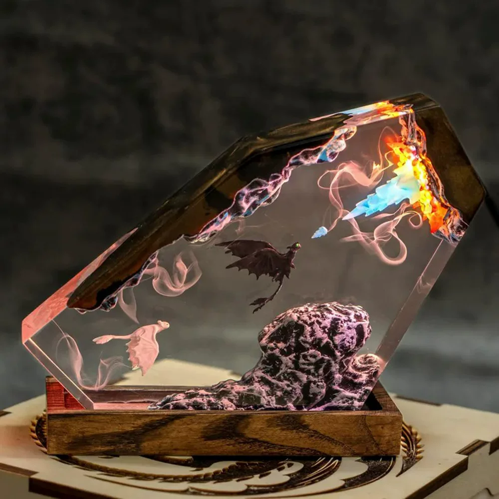 Toothless Lightfurry Resin Lamp