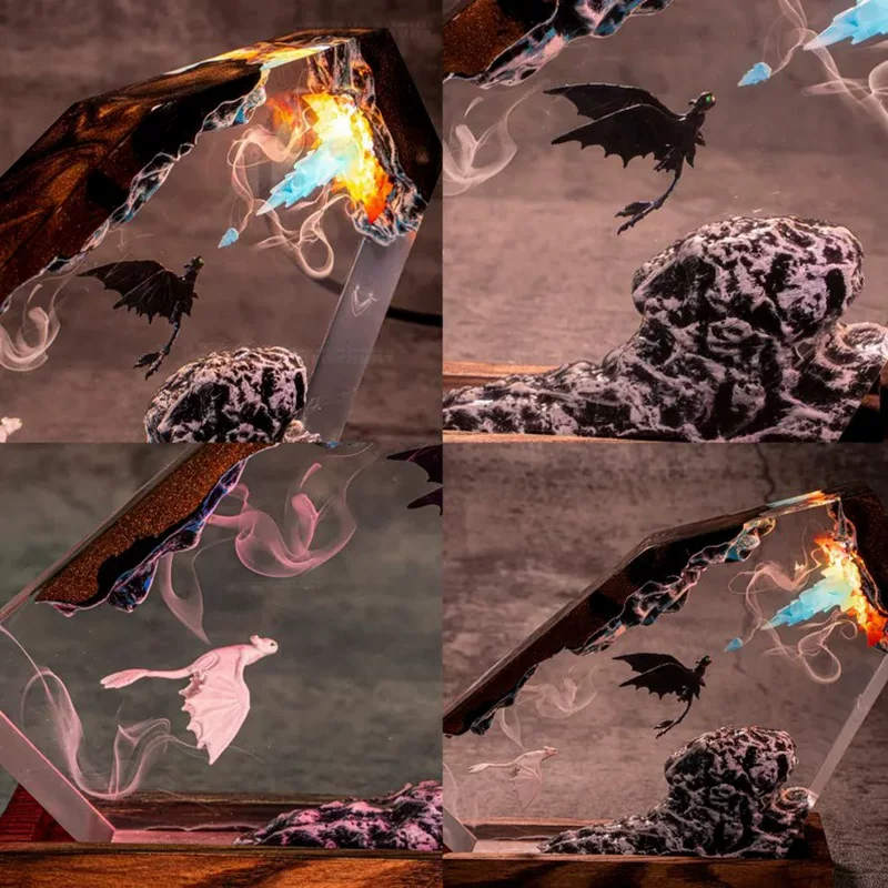 Toothless Lightfurry Resin Lamp