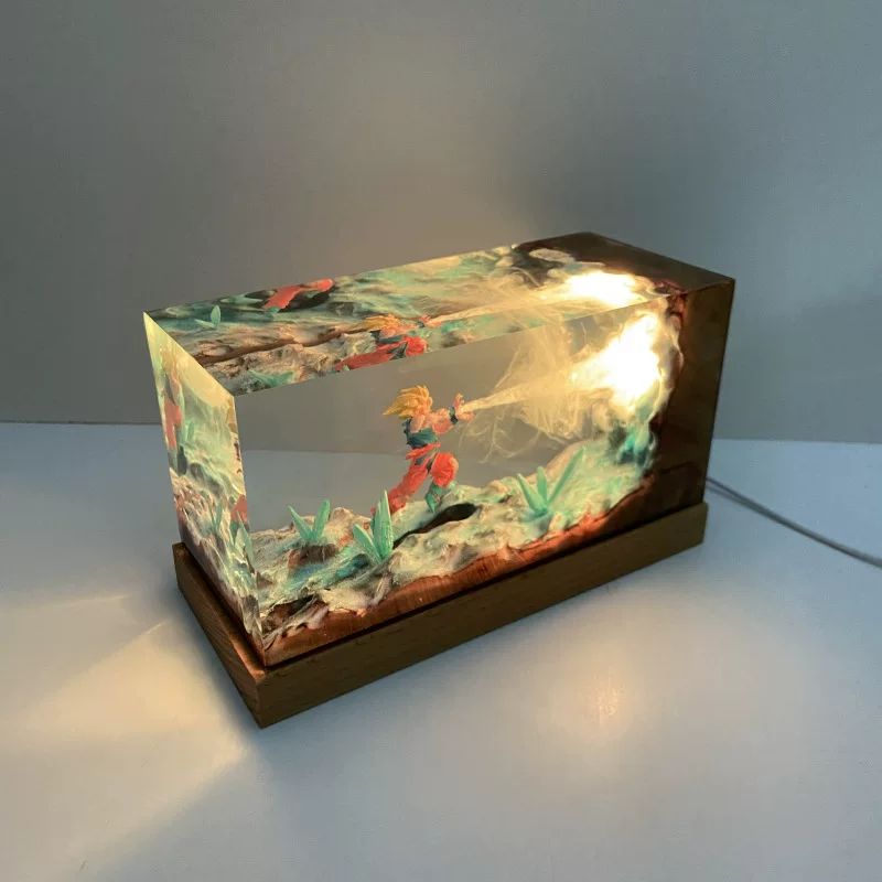 Goku Kamehameha Resin Lamp