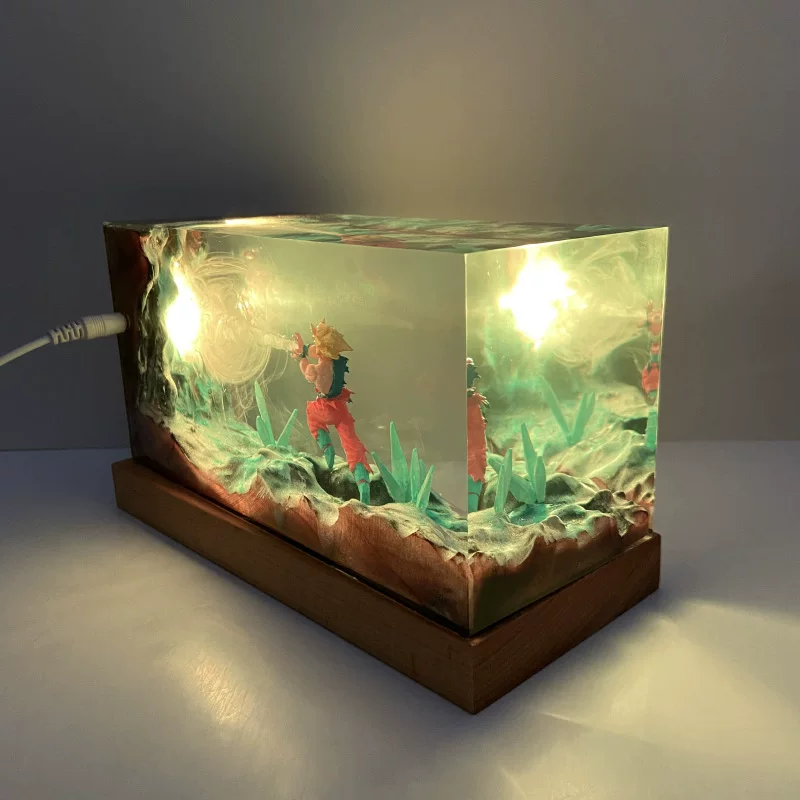 Goku Kamehameha Resin Lamp