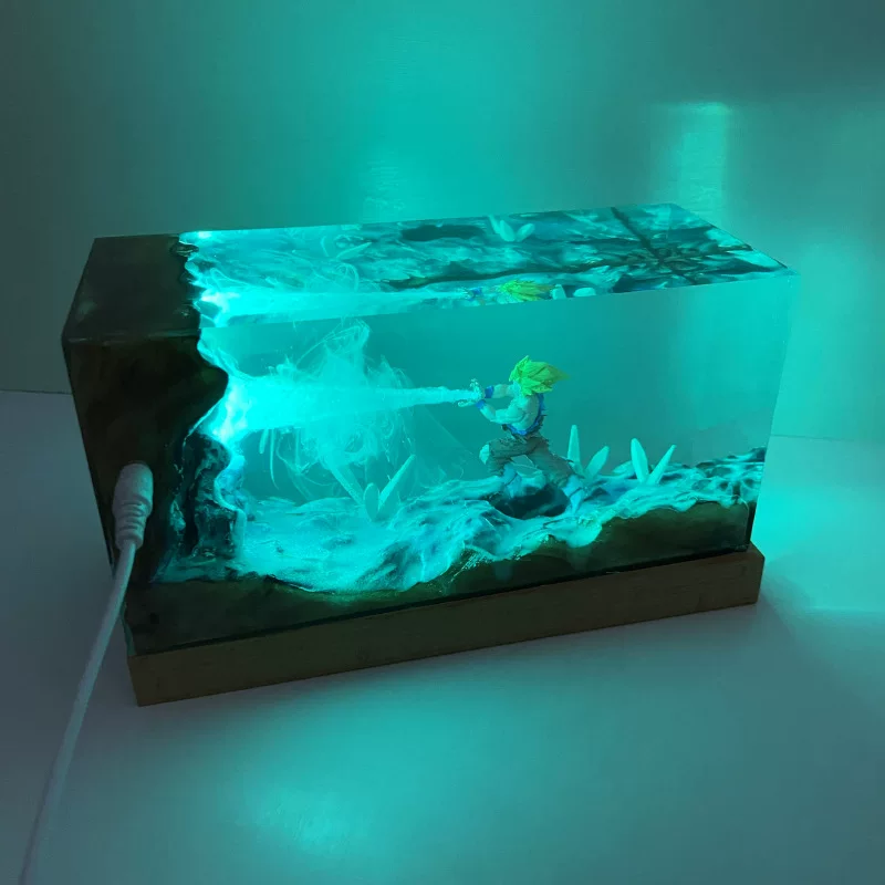 Goku Kamehameha Resin Lamp