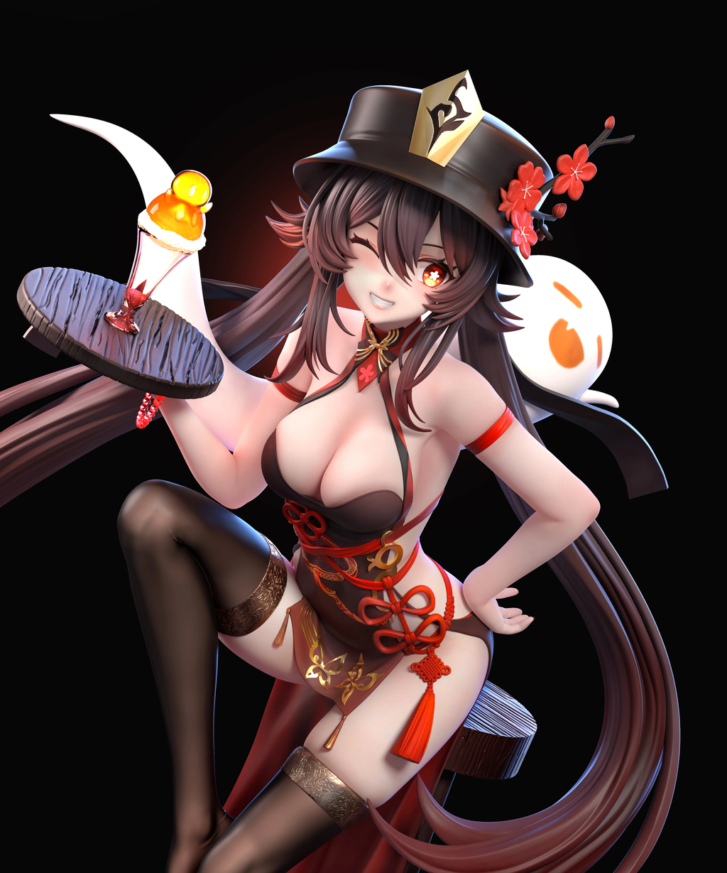 Qianjing Studio · Wangsheng Funeral Parlor Director Hu Tao figure · Statue model · GK finished product