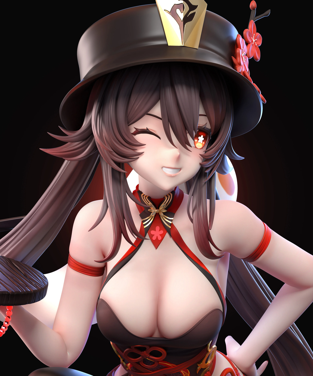 Qianjing Studio · Wangsheng Funeral Parlor Director Hu Tao figure · Statue model · GK finished product